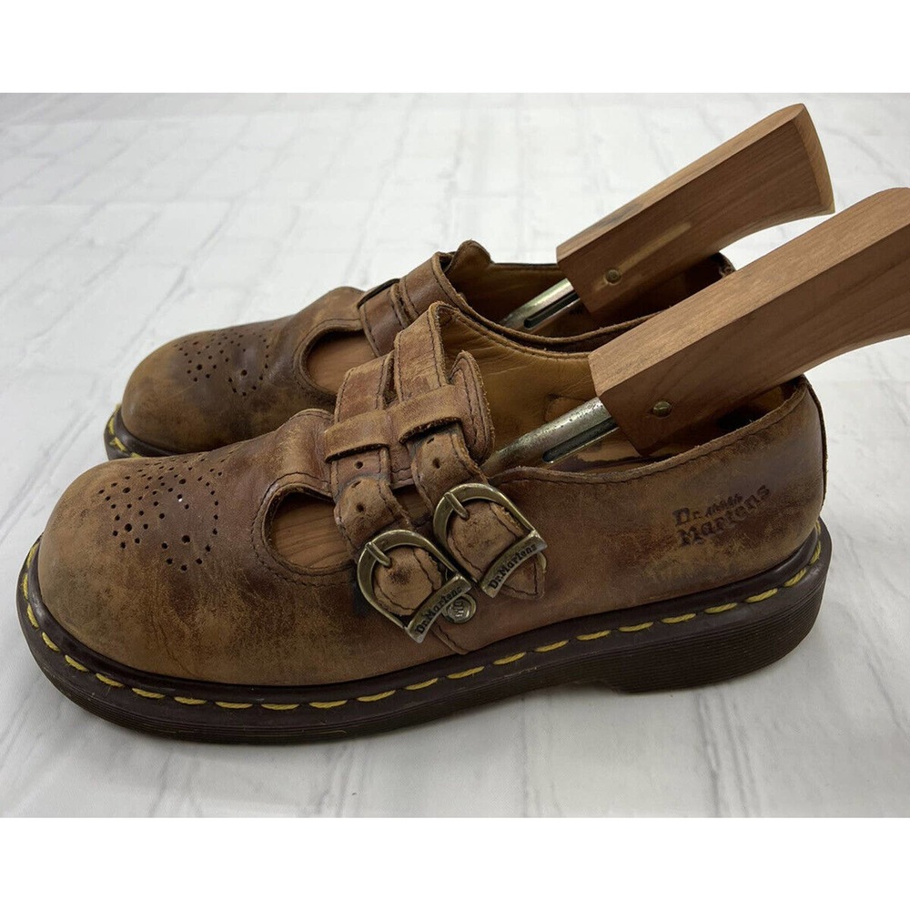 Vintage Dr Martens Sandals Oxford Shoes Made in England UK 6 Brown Leather